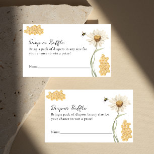 Eine kleine Honigbiene Windel Raffle Baby Shower S Begleitkarte