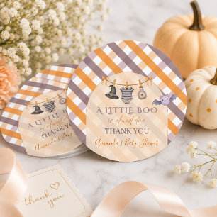 Eine kleine Huch Halloween-Wäscheleine Baby-Party Runder Aufkleber