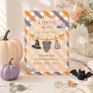 Eine kleine Hupe Halloween-Wäscheleine Baby-Party Dankeskarte