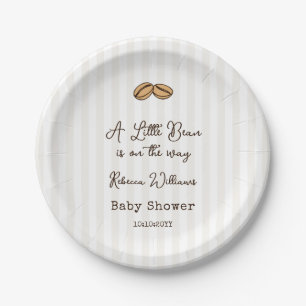 Eine kleine Kaffeebohne ist auf dem Weg  Baby Show Pappteller