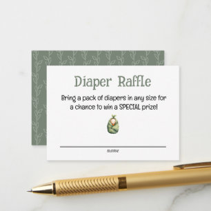 Eine kleine Knospe auf dem Weg Windel-Raffle-Karte Begleitkarte