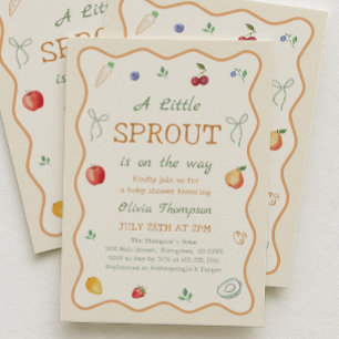 Eine kleine Knospe Baby Shower Einladung