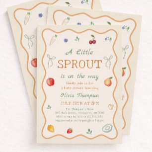 Eine kleine Knospe Baby Shower Einladung