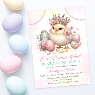 Eine kleine Küken-Baby-Chicken-Baby-Party-Einladun Einladung