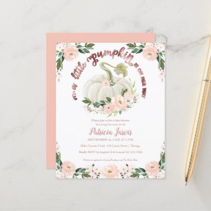 Eine kleine Kürbis-Budget-Baby-Shower-Einladung