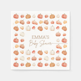 Eine kleine Kürbis-Fall-Gender-Neutral-Baby-Dusche Serviette
