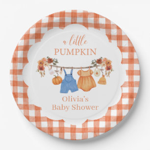 Eine kleine Kürbisfall-Baby-Party Pappteller