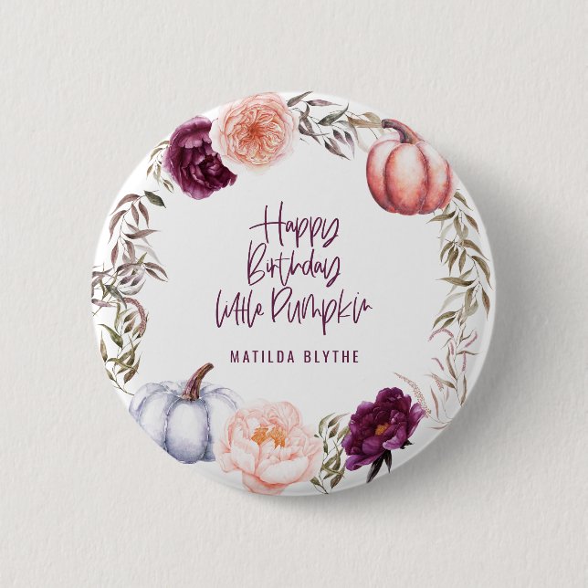 Eine kleine Kürbisgebirgsfeier zum Geburtstag Button (Vorderseite)