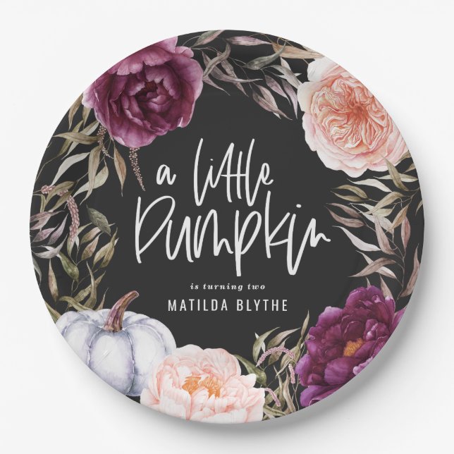 Eine kleine Kürbisgebirgsfeier zum Geburtstag Pappteller (Vorderseite)