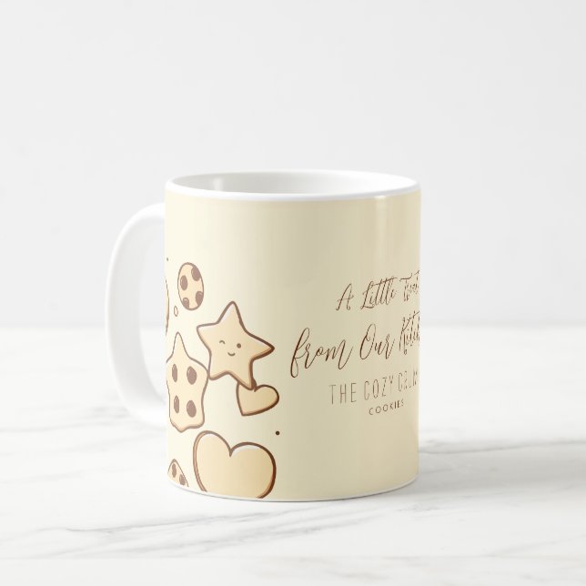 Eine kleine Leckerei aus unserer Küche (Creme) Kaffeetasse (Vorderseite Links)