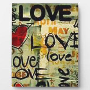 Eine kleine Liebe Graffiti Fotoplatte
