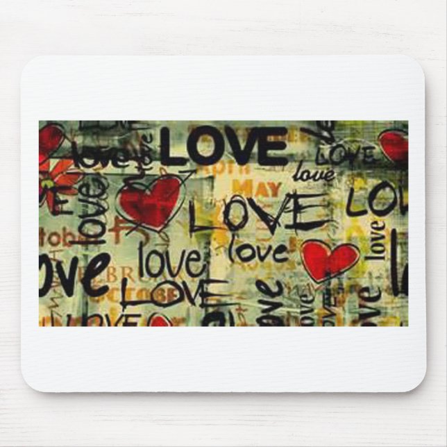 Eine kleine Liebe Graffiti Mousepad (Vorne)