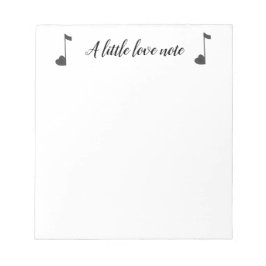 Eine kleine Liebe Hinweis Notepad Notizblock