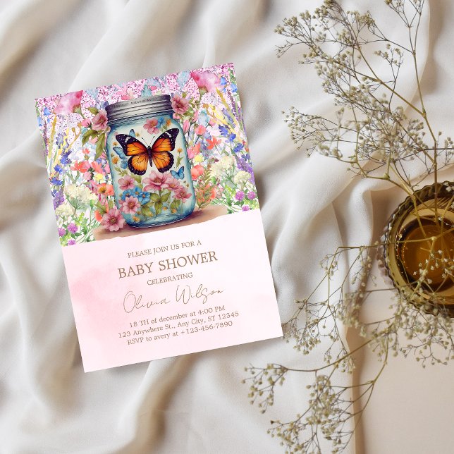 Eine kleine Liebe im kleinen Glas Butterfly Baby D Einladung (Von Creator hochgeladen)