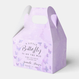 Eine kleine Lila Babydusche Geschenkschachtel