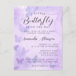 Eine kleine Lila Babydusche Postkarte