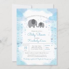 Eine kleine Peanut Elephant Baby Dusche Einladung