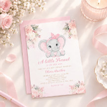 Eine kleine Peanut Floral Elephant Girl Baby Dusch