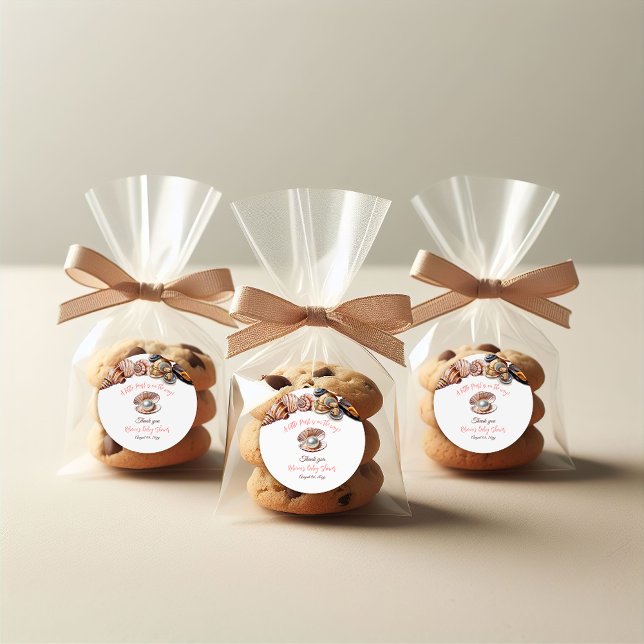 Eine kleine Perle unter der Kinderdusche des Meere Runder Aufkleber (Von Creator hochgeladen)