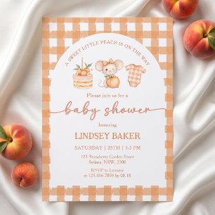 Eine kleine Pfirsich-Baby-Party-Einladung Einladung