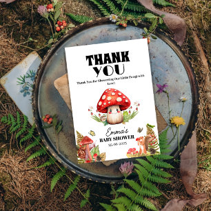 eine kleine Pilzpilzspuppe Butterfly Moth Babydusc Dankeskarte