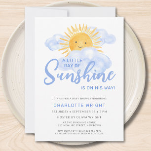 Eine kleine Portion Sonnenschein - Baby Shower für Einladung
