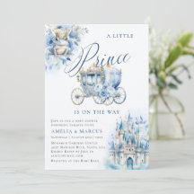 Eine kleine Prinz königliche blaue Babyparty-Einla
