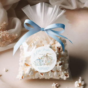 Eine kleine Pumkin Fall Boy Babydusche Runder Aufkleber