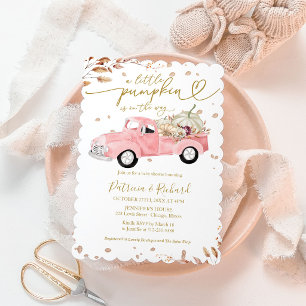 Eine kleine Pumkin Girl Babydusche Einladung