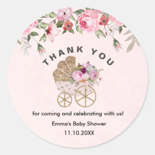 Eine kleine Pumkin Girl Babydusche Runder Aufkleber