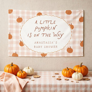 Eine kleine Pumkin ist auf dem Weg Baby Shower Banner