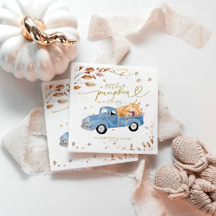 Eine kleine Pumkin ist auf dem Weg Baby Shower Serviette