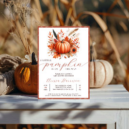 Eine kleine Pumpkin Autumn Baby Shower Einladung