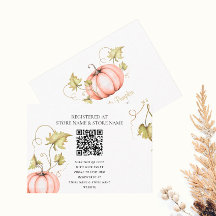 Eine kleine Pumpkin Baby Dusche Website QR-Code