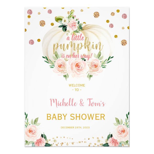 Eine kleine Pumpkin-Babydusche Fotodruck (Vorne)