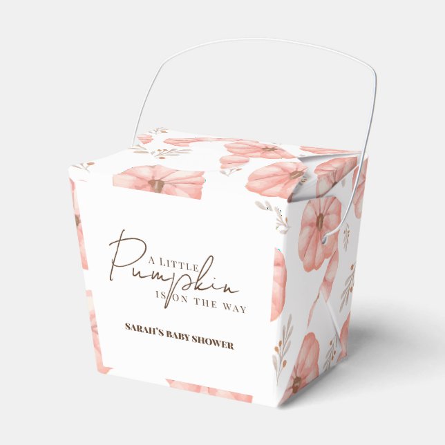 Eine kleine Pumpkin-Babydusche Geschenkschachtel (Vorderseite)