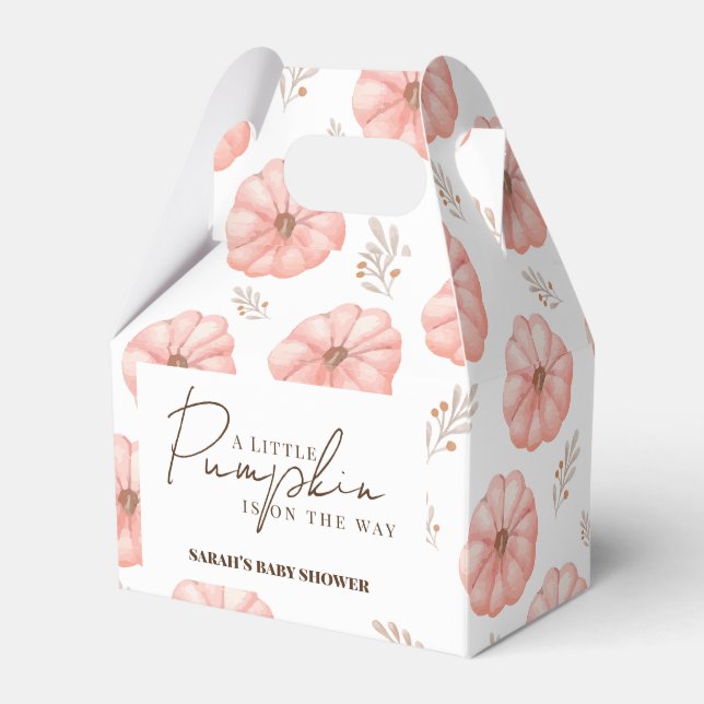 Eine kleine Pumpkin-Babydusche Geschenkschachtel (Vorderseite)