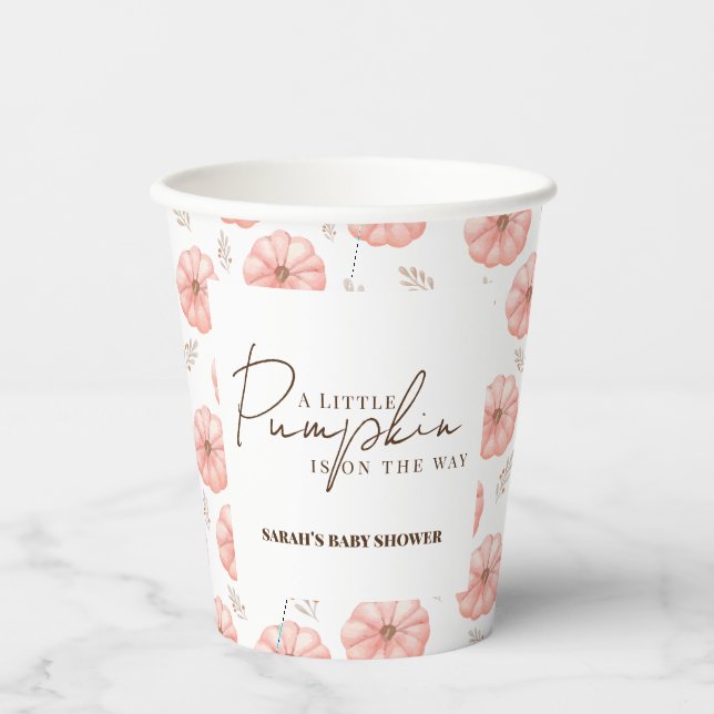 Eine kleine Pumpkin-Babydusche Pappbecher (Vorderseite)