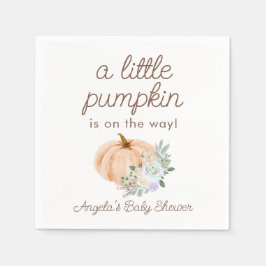 Eine kleine Pumpkin-Babydusche Serviette