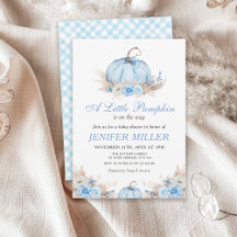 Eine kleine Pumpkin Blue Baby Dusche