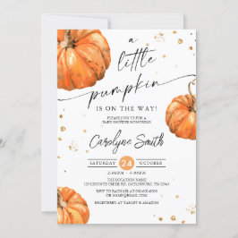 Eine kleine Pumpkin Fall Baby Dusche Einladung