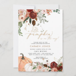Eine kleine Pumpkin Fall Baby Dusche Einladung