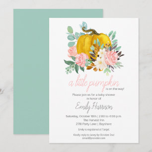 Eine kleine Pumpkin Fall Baby Dusche Einladung