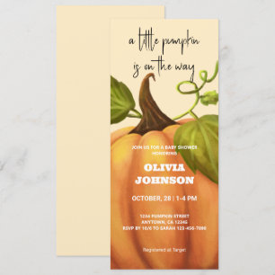 Eine kleine Pumpkin Fall Baby Dusche Gender Neut Einladung