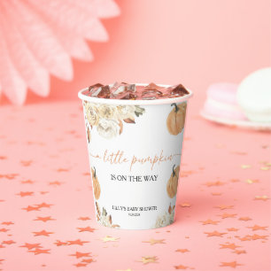 Eine kleine Pumpkin Fall Baby Dusche Pappbecher