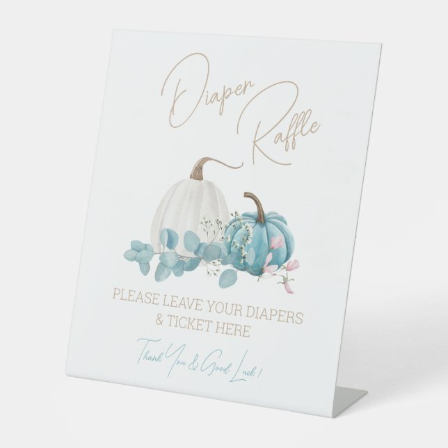 Eine kleine Pumpkin Fall Baby Dusche Sockelschild (Vorderseite)