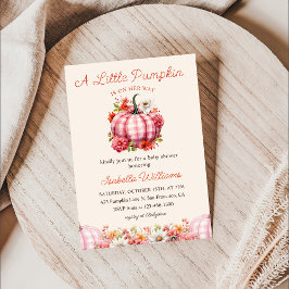 Eine kleine Pumpkin Fall Floral Baby Dusche Einladung
