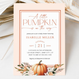 Eine kleine Pumpkin Fall Floral Baby Dusche Einladung