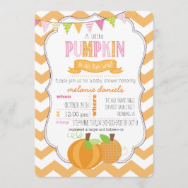 Eine kleine Pumpkin Girl-Babydusche Einladung