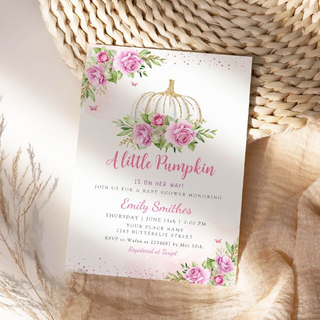 Eine kleine Pumpkin Girl-Babydusche Einladung (Von Creator hochgeladen)